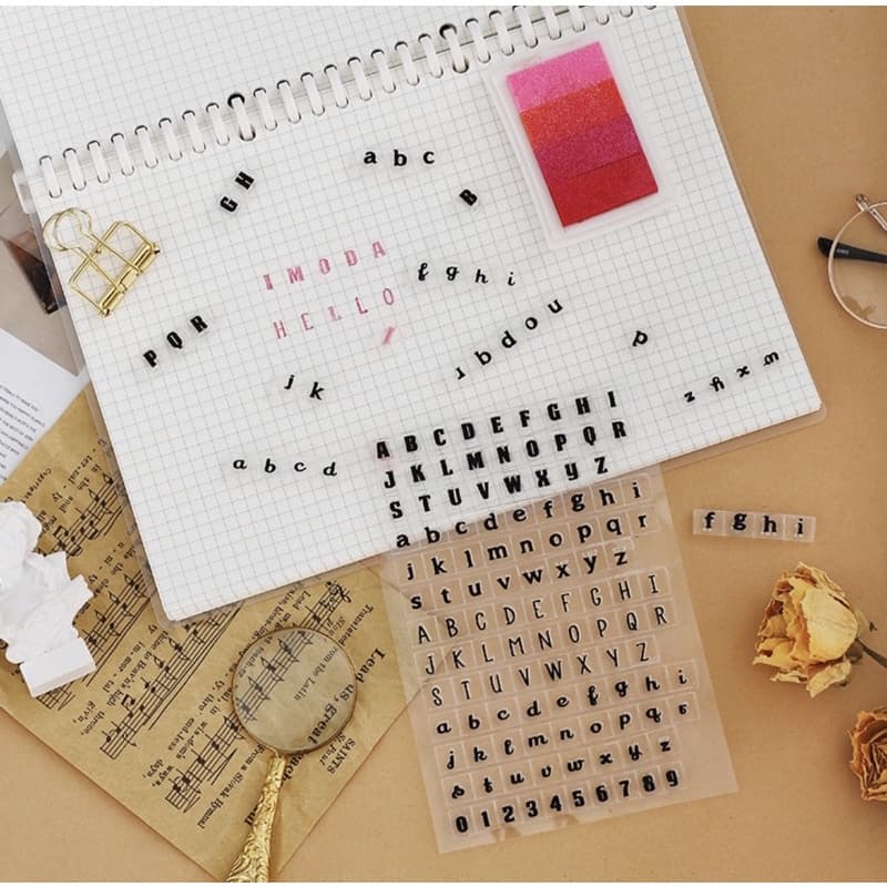 carimbo de silicone alfabeto borboleta flores scrapbook álbum bullet journal