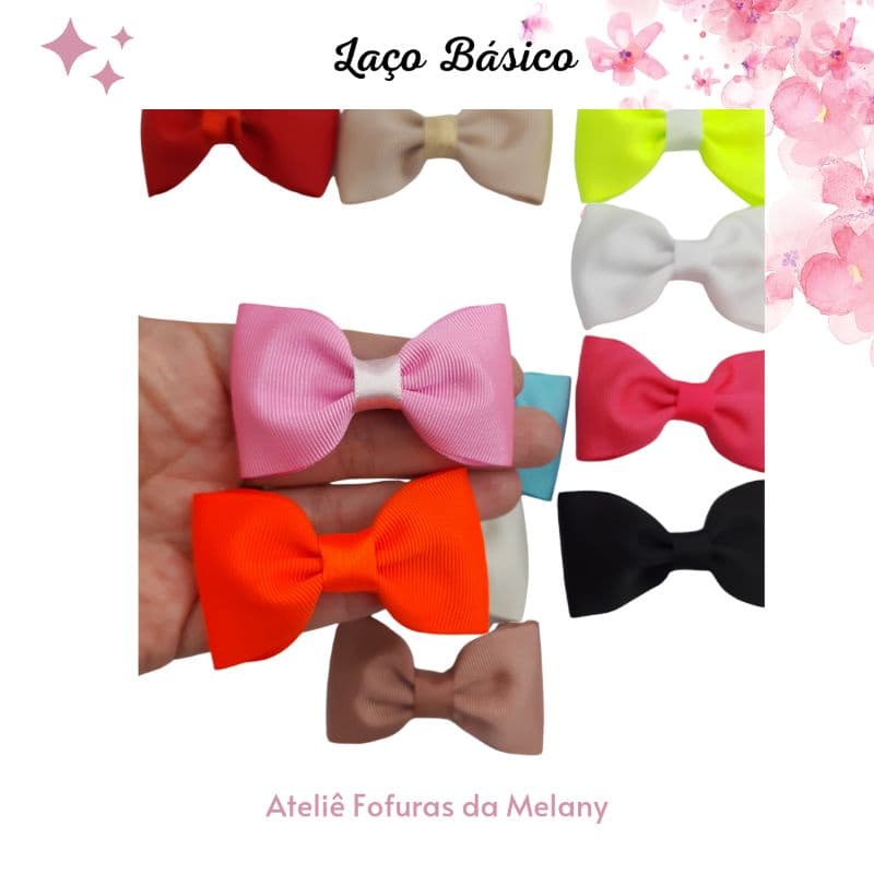 Laço para cabelo no bico de pato cor Lisa  ** PROMOÇÃO** - Sortidas