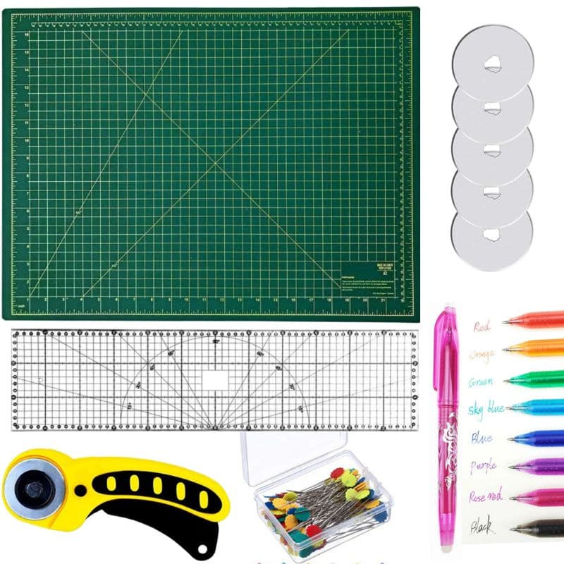 Kit Base De Corte 60 + Régua 60 + Cortador 45 Mm Patchwork