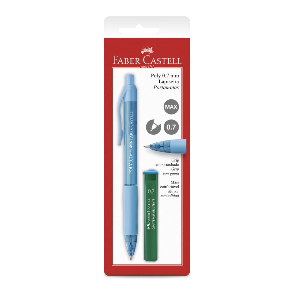 Lapiseira Poly 0.5 / 0.7 / 0.9 com Refil - FABER-CASTELL (Blister)