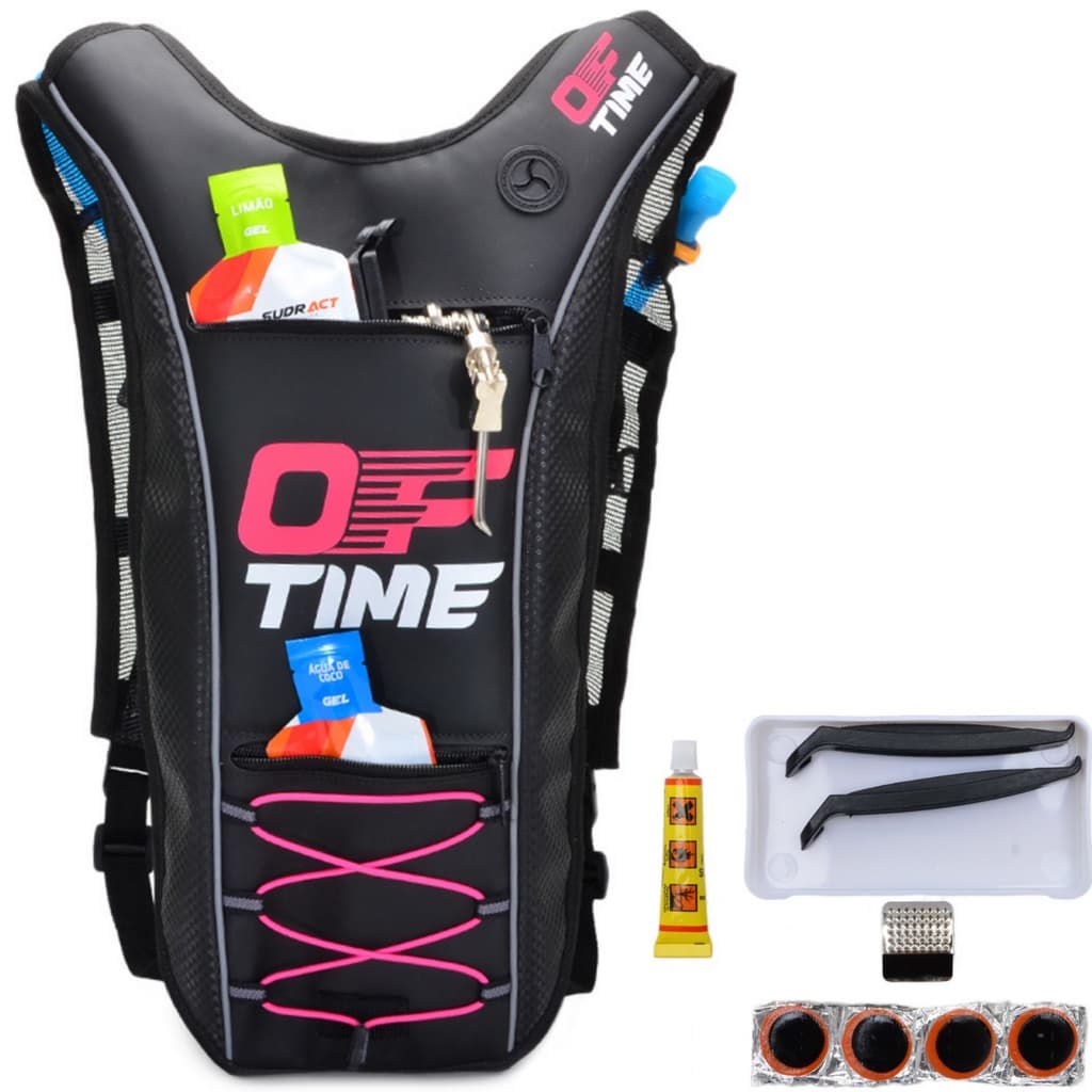Kit Mochila De Hidratação Térmica P/ Ciclista + Kit Reparação Com  Remendos