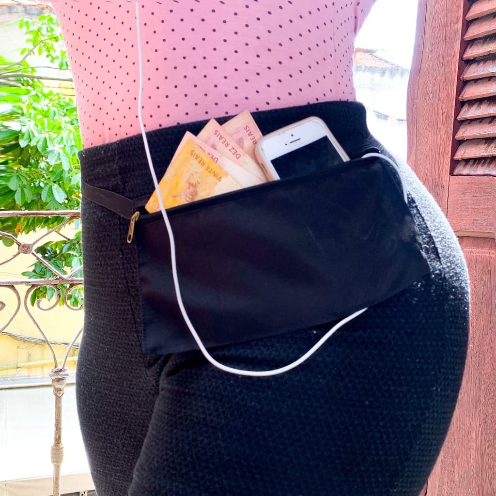 Pochete Anti-furto Doleira Porta Documentos Passaporte Celular Para Carnaval Festas Shows