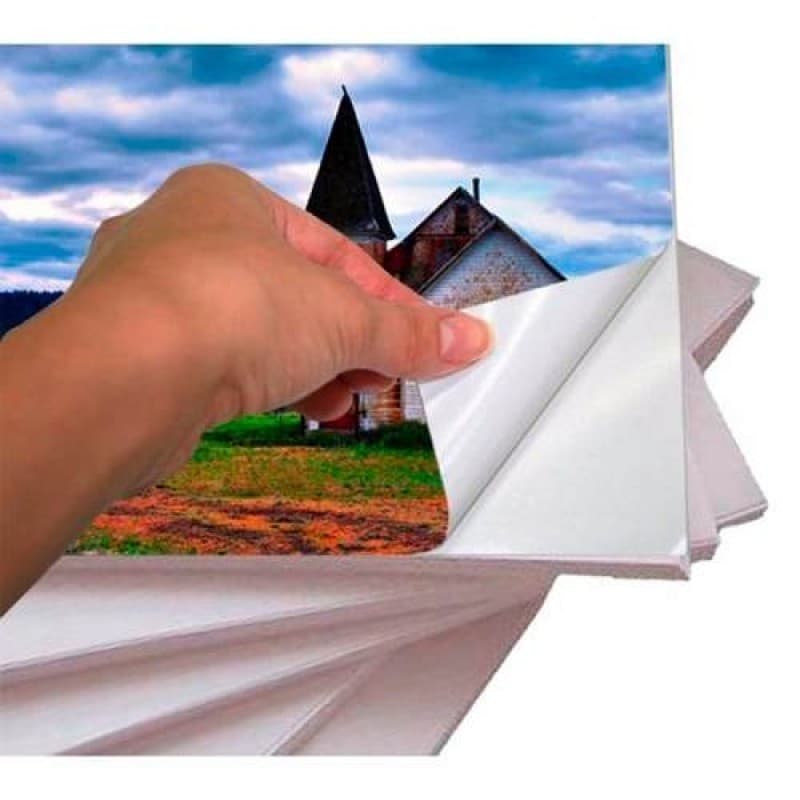 PAPEL FOTOGRAFICO AUTO-ADESIVO PAPEL GLOSSY A4 210MM X 297MM CONTEM 50 FOLHAS 130 GRAMAS FOTO ENVIO EM 24 HORAS