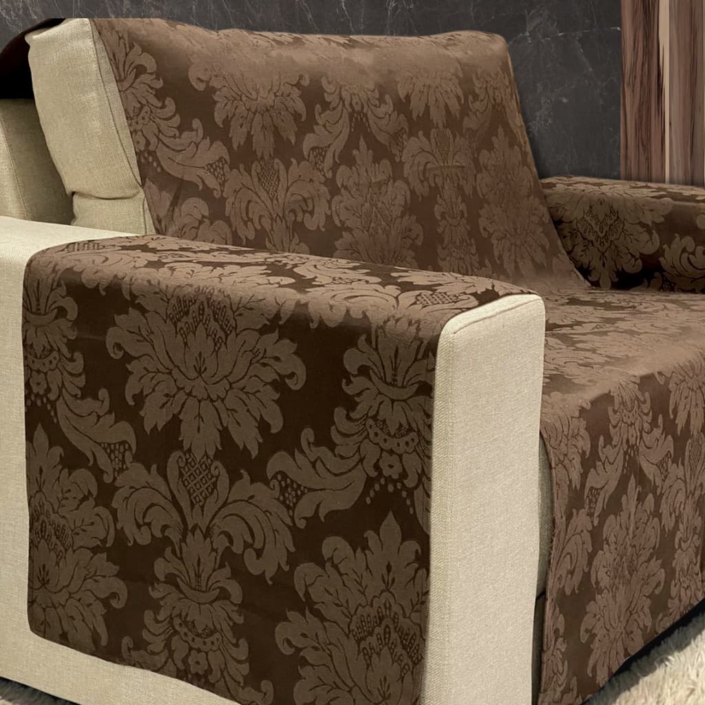 Protetor de Sofá Capa Jacquard Grande com Braços para 3 Lugares