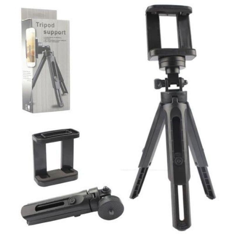 Tripé de mesa para celular com regulagem de altura até 26 cm rotação 360° suporte para modo