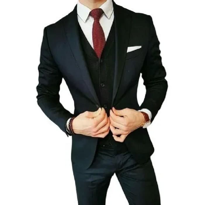 Terno Masculino Preto Slim Novo Completo