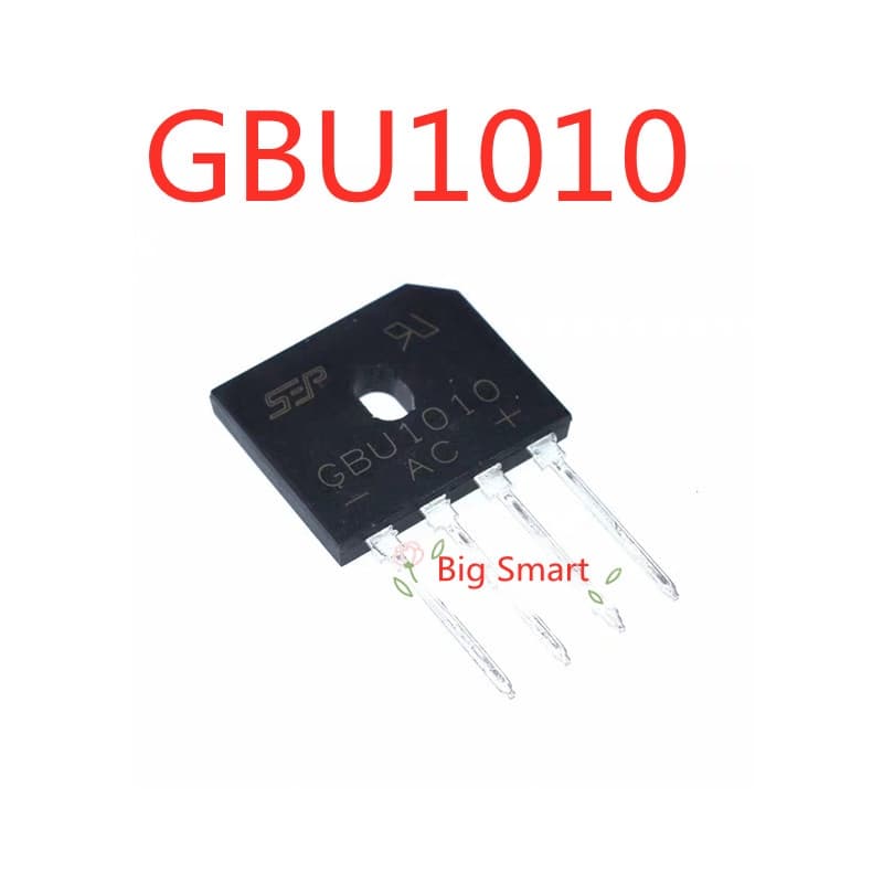2 Peças 10 GBU1010 10A 1000V GBU 1010 Ponte Retificadora Plana Pilha Monofásico