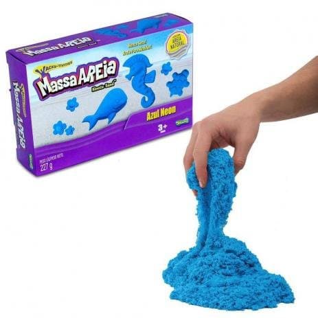 Massa Areia Azul Neon 227g Massinha Modelar - Sunny