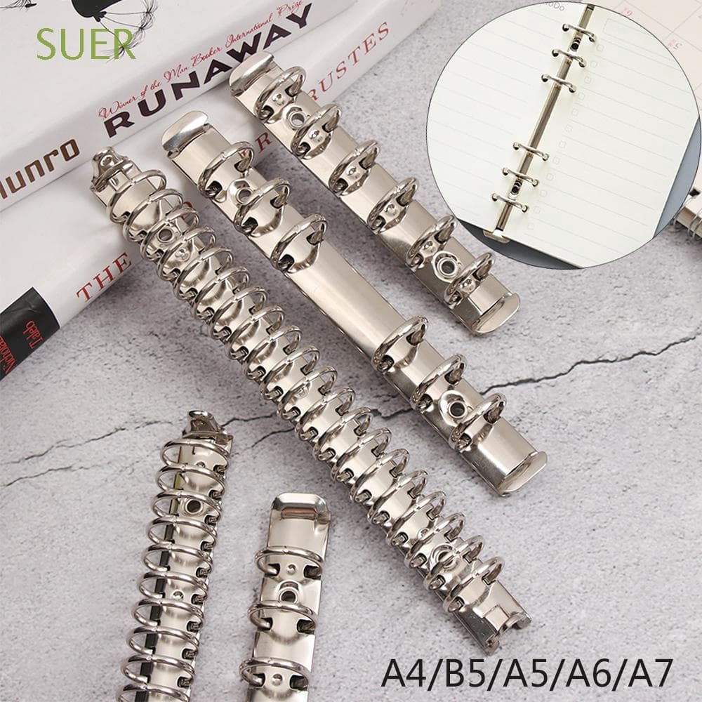 SUER A4/B5/A5/A6/A7 Acessório De Bricolagem Bloco De Notas De Metal Clip De Encadernação Recarregável