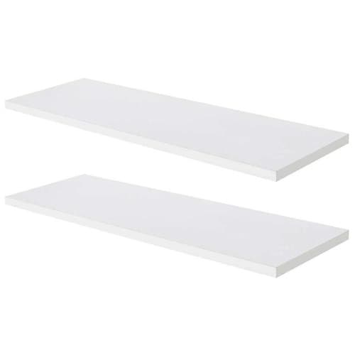 Kit 2 Prateleiras MDF 120x25 branco com suporte invisível decoração