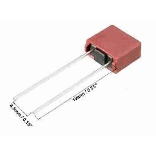 Micro Fusível Radial 1A T1A 250v Tipo Pico Quadrado 4mmx6mmx8mm - eletrônica - Componente Eletrônico - 1 peça