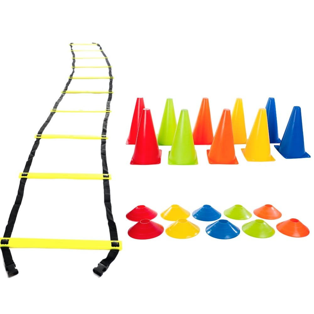 Kit Funcional Escada Agilidade Cones Chapéu Chinês Yangfit