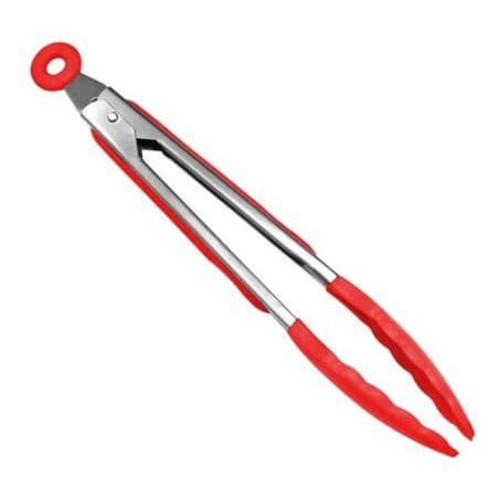 Pegador Pinça Silicone Vermelho - 27 cm e 35 cm Cozinha, Salada ou Churrasco