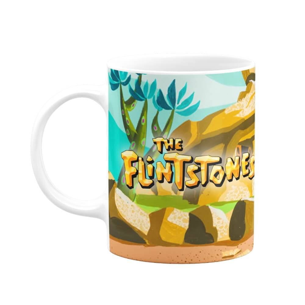 Caneca Dino Flintstones Personalizada Porcelana Desenhos Clássico