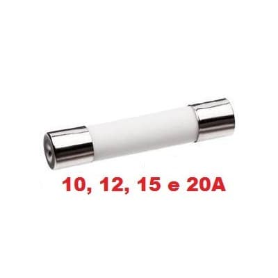 Fusivel de Porcelana p/ Forno Microondas 30x6mm - 12A