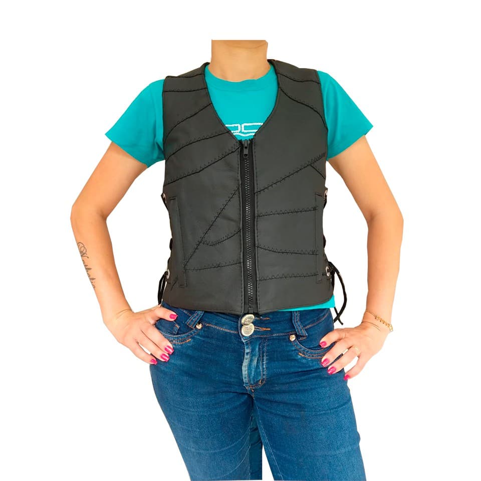 Colete Motociclista Feminino Retalho.