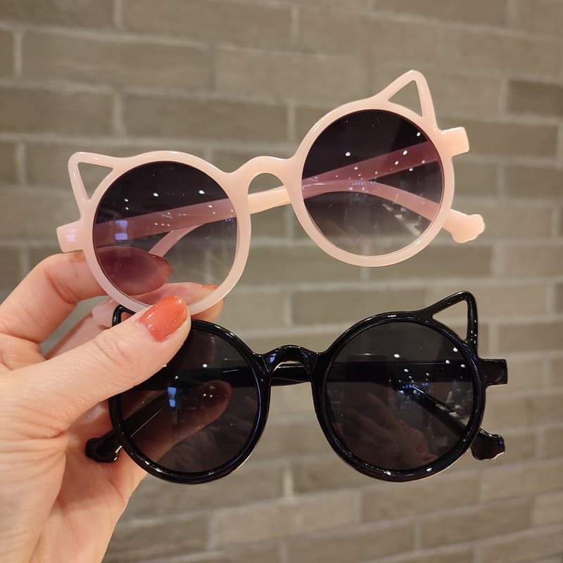 Bonito Moda Infantil Óculos De Sol Da Orelha De Gato Gatinho Do Bebê Fotografia Presente Feriado Para Menino Meninas Das Crianças Com Proteção UV