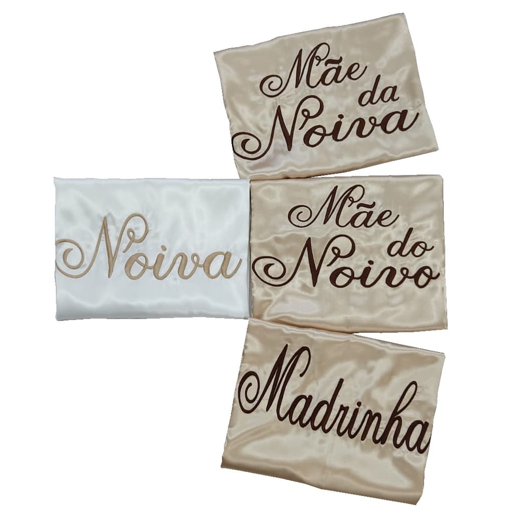Combo com 4 robes / Roupão de cetim, sendo 2 plus size, casamento, noiva, madrinha