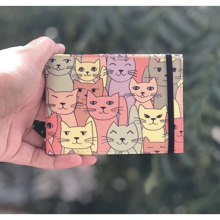 Carteira Slim Estampa Gatos Gatinhos Cats
