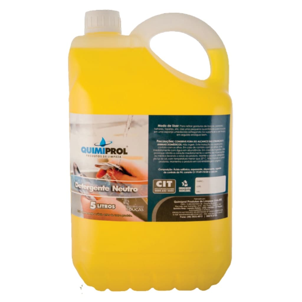 Detergente Líquido Neutro Para Louças 5 Litros