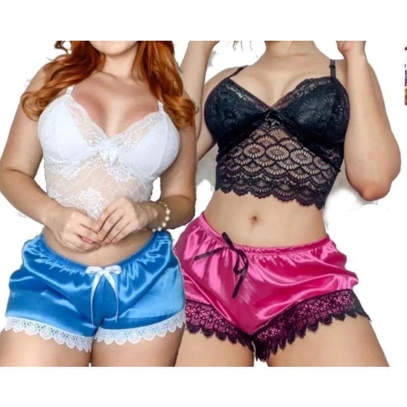 Conjunto short doll conjunto espera marido