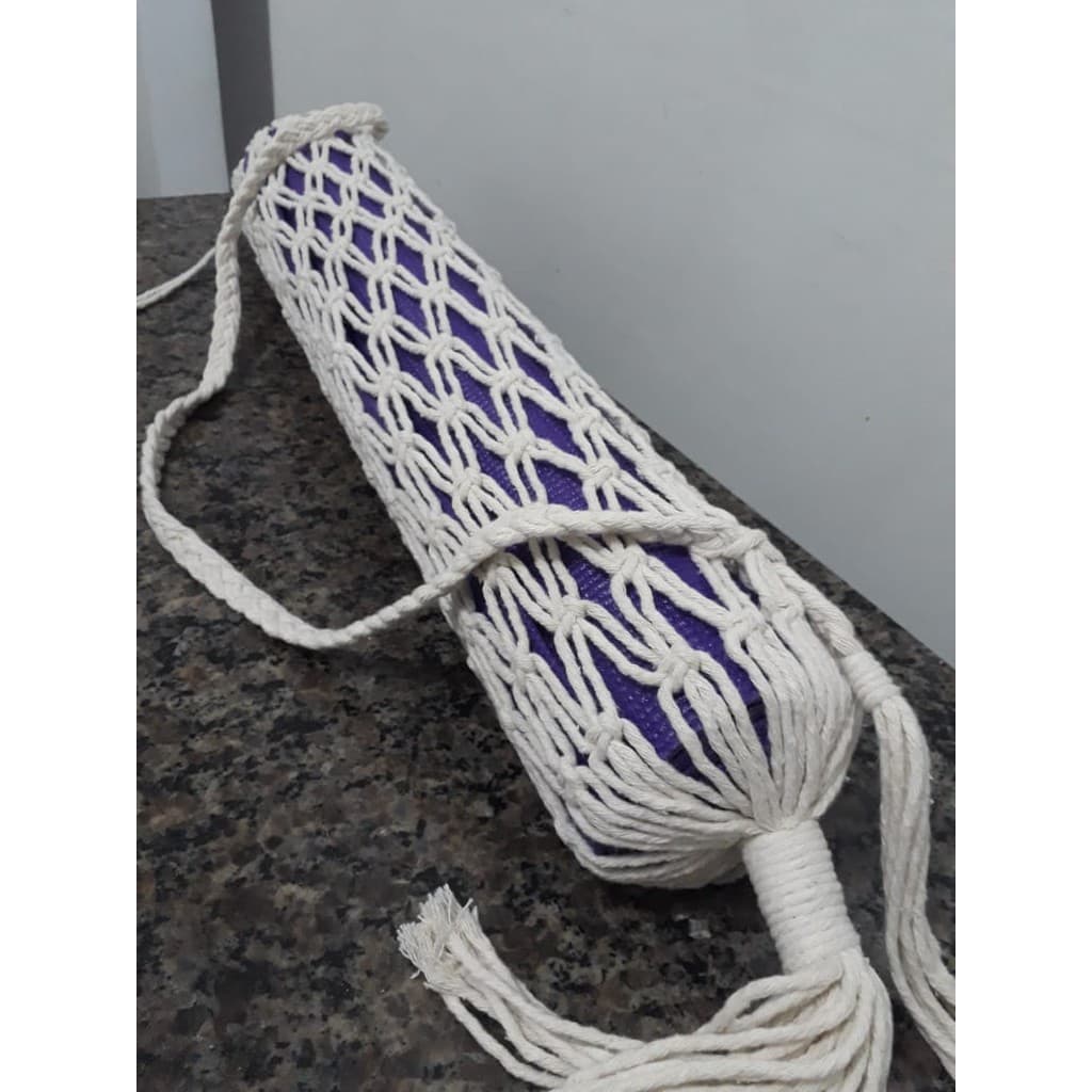 Bolsa Rustica para Mat Yoga em macramê