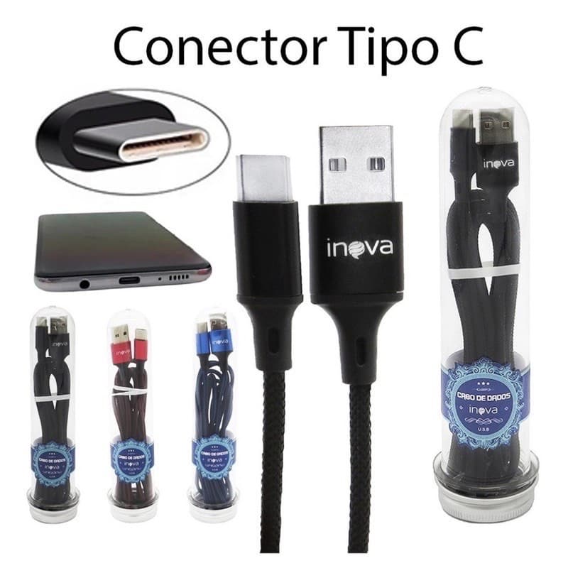 Kit [atacado 10 unidade] Cabo Dados Usb 3.1 Tipo Type C - 2 Metros S9 A8 Note 8 A 20