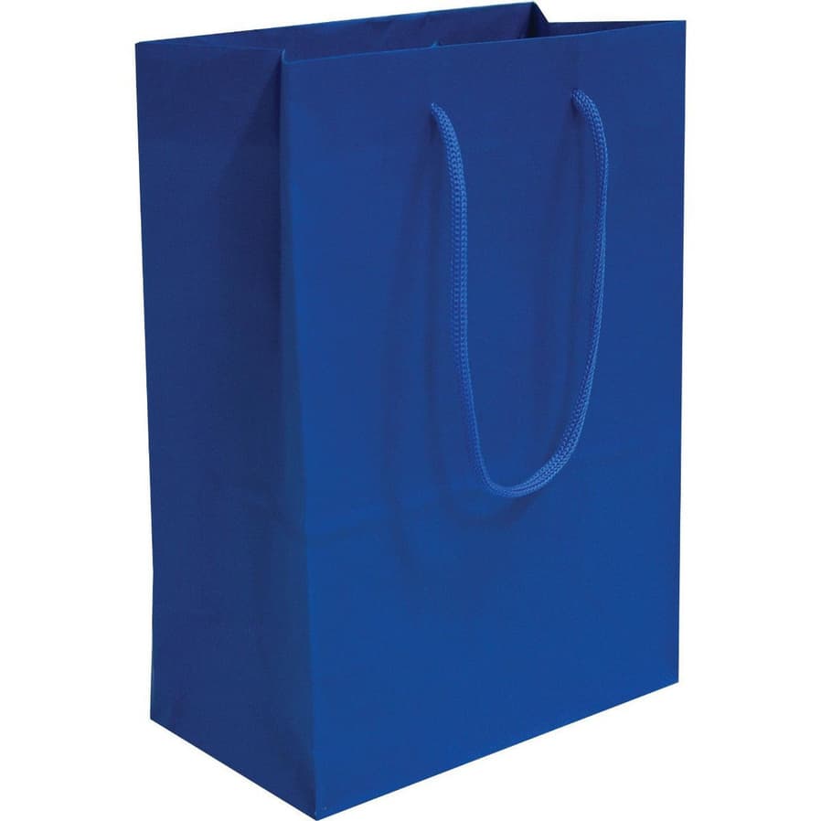 30 Sacola De Papel Azul Royal Presente 25x17x6cm Bolsa Festa