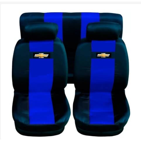 Capa Banco Carro Tecido Nylon Logo Chevrolet Corsa Celta Prisma Onix-Logomarca Bordada Cores /Vermelho,Verde,Azul,Preta,Cinza,Rosa