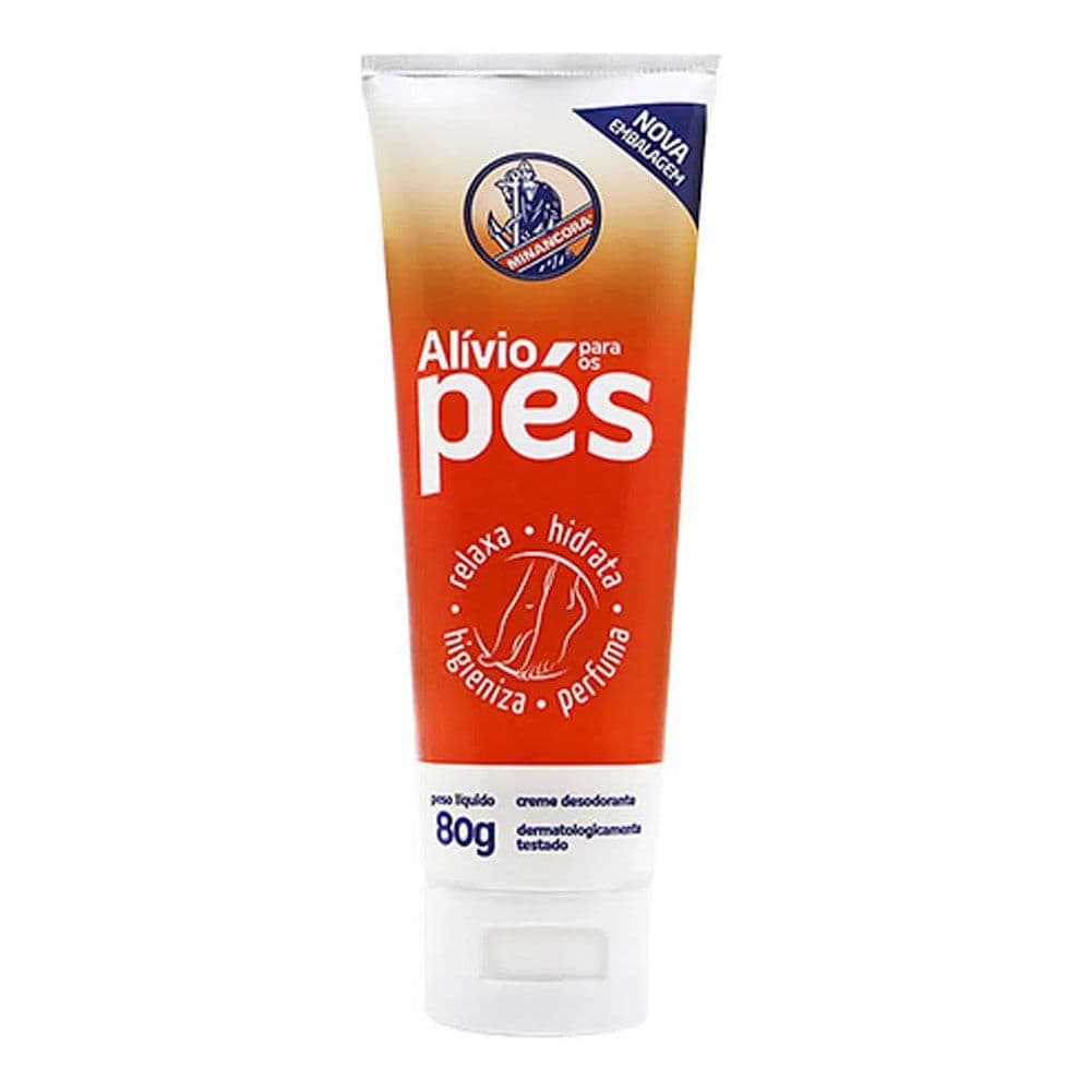 Creme Para os Pés Minancora Relaxa, Hidratata, Perfuma e Higieniza 80g