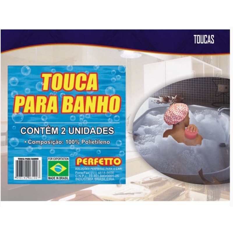 Touca para banho 2 unidades 100% Polietileno
