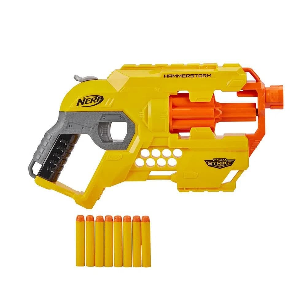 Lançador Nerf Alpha Strike Hammerstorm 9 Peças - Hasbro