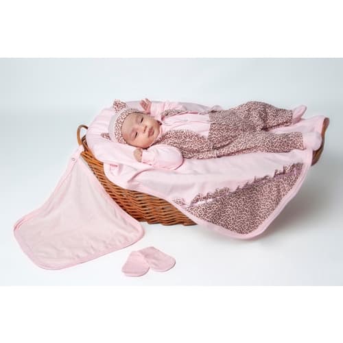 saída maternidade oncinha kiara -em malha suedine conforto e estilo para seu bebe