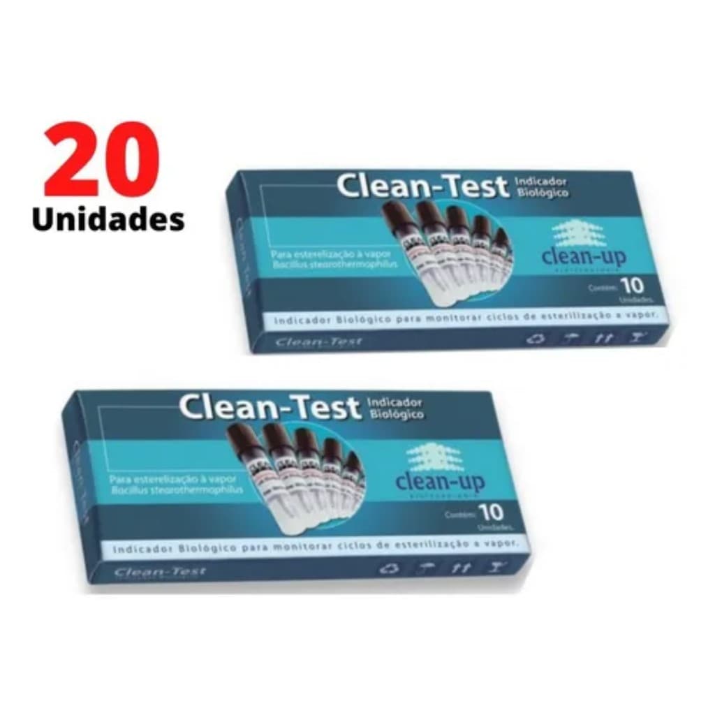 Teste Indicador Biologico 24h P/autoclave Test Cleanup 20 Un