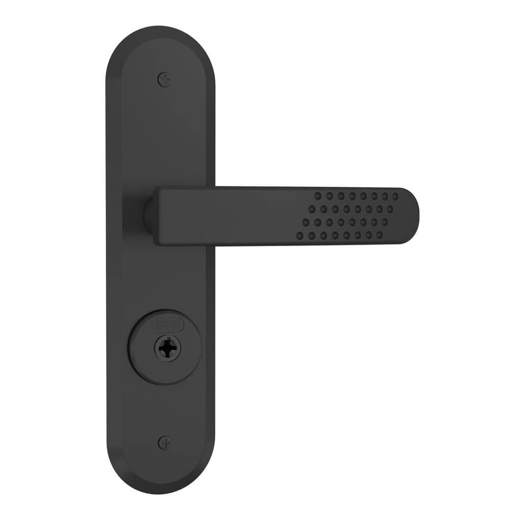 Fechadura de Porta Externa Tetra 1800/21 Espelho Preta Stam
