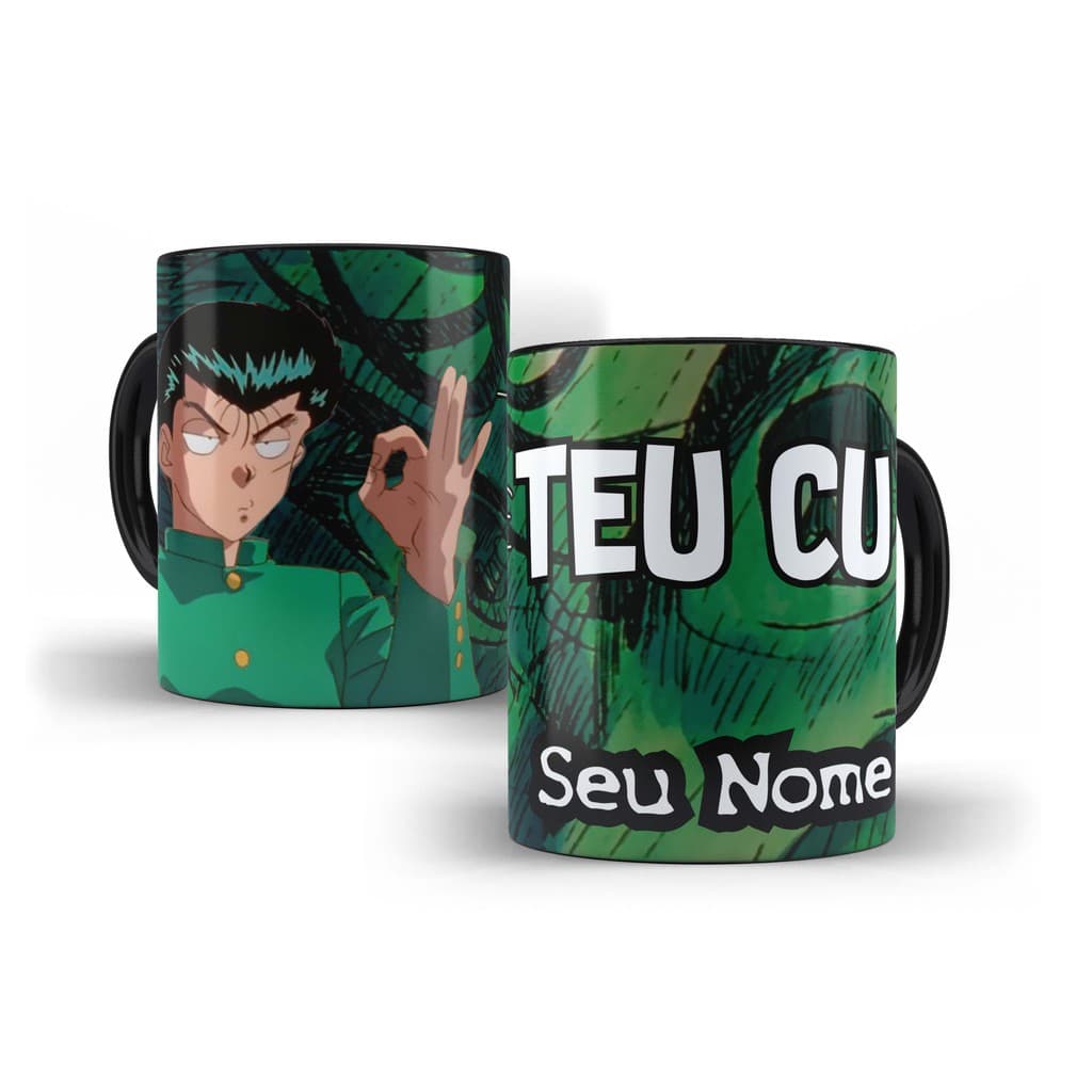 Caneca Teu Cu Yu Yu Hakusho Personalizada Com Seu Nome