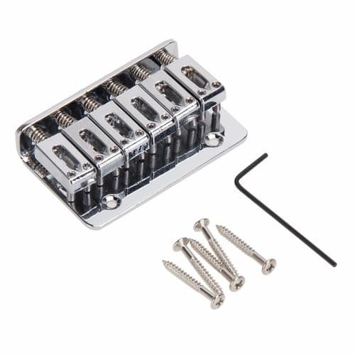 Ponte Fixa Para Guitarra Cromada   Cod 060