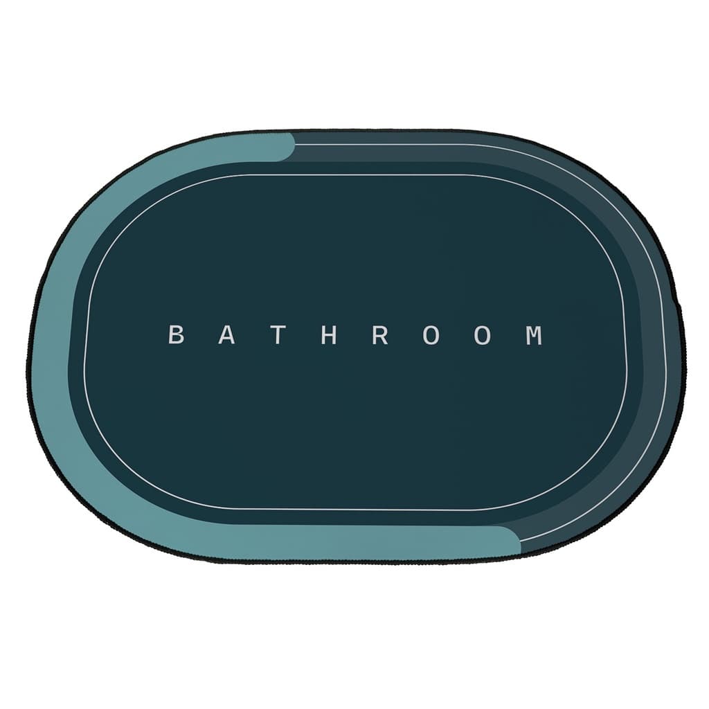 Tapete Antiderrapante de Banheiro Capacho Absorvente Bathroom 60x46 Costurado
