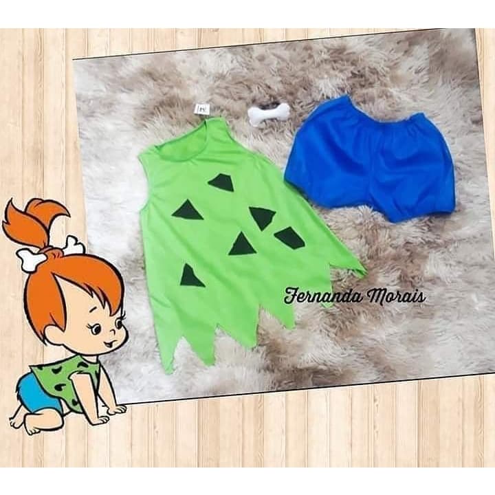 Fantasia Pedrita Baby  Conjunto Infantil Os Flintstones