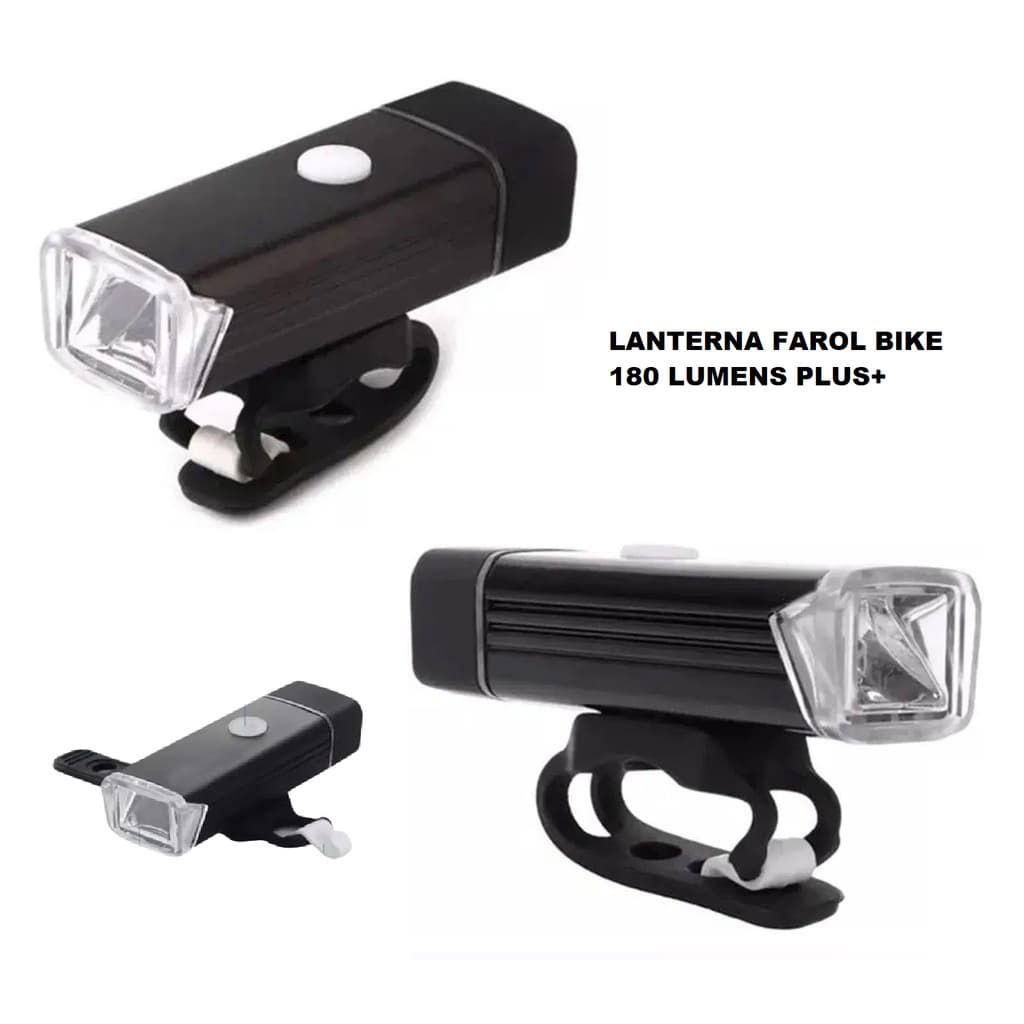 Lanterna Farol Bike Recarregável USB 180 Lumens Plus QD001