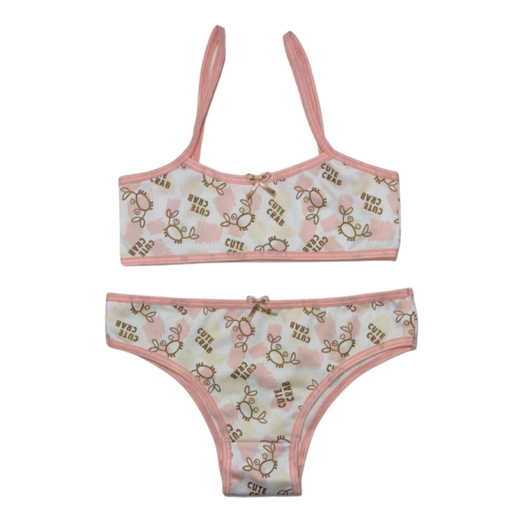 Kit 5 Conjunto Infantil  Menina moça  Sem Bojo microfibra