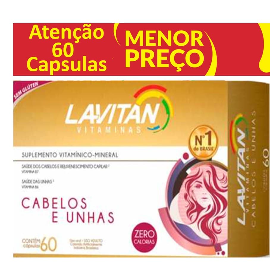 Lavitan Hair Cabelos E Unhas 60 Cápsulas
