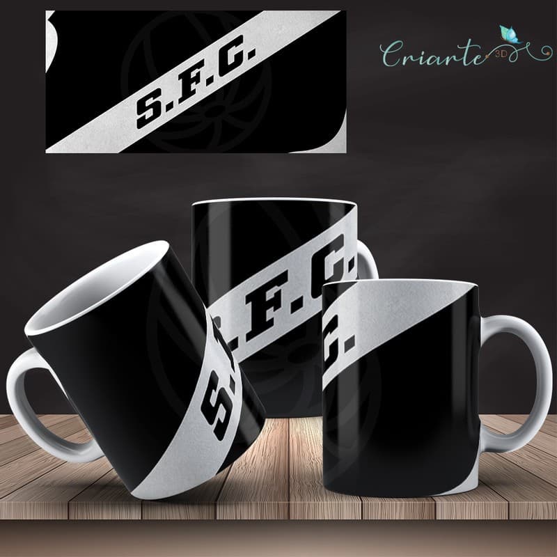 Caneca Porcelana Coleção Santos #03
