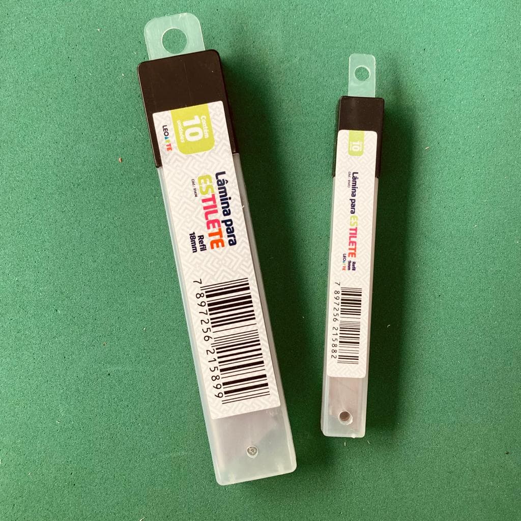 Lâmina para estilete Refil Largo e Estreito LeoArte