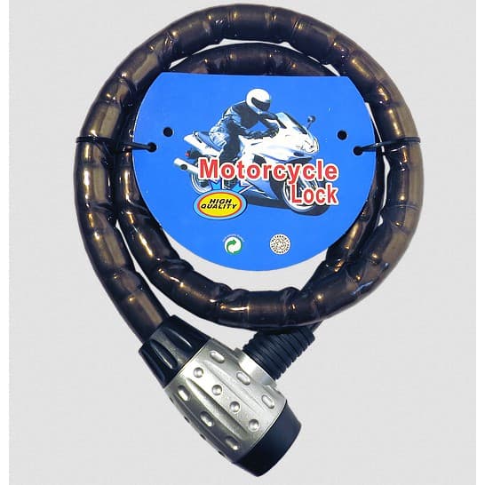 Trava De Moto Cabo De Aço Articulada Antifurto Corrente Gp Tech Estepe portão 22x100 e 22x120cm