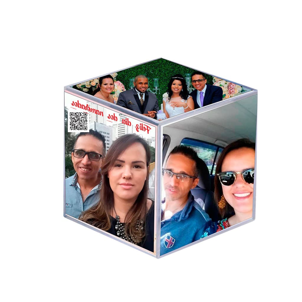Mini foto cubo 6,3cm para 6 fotos