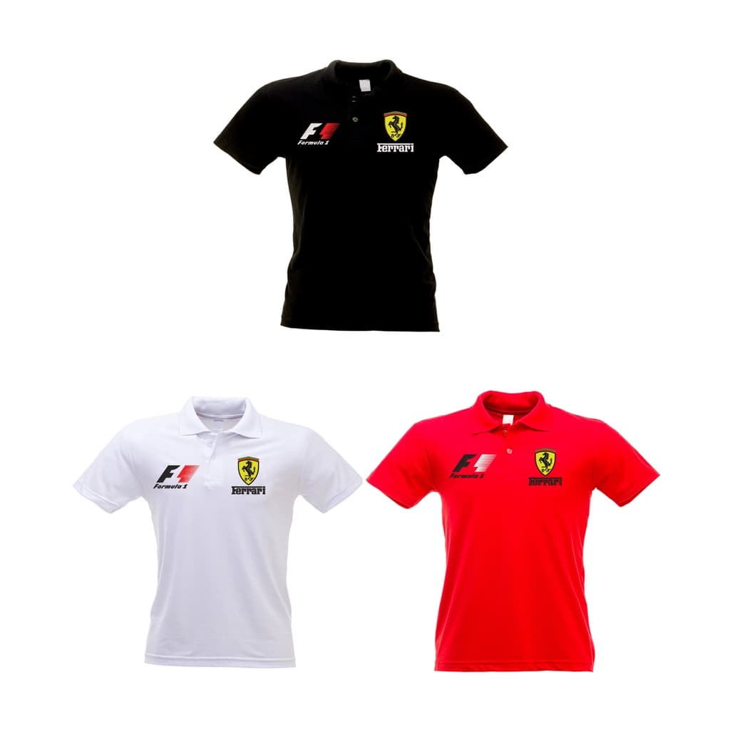 Camisa Polo Ferrari F1 Formula1 Toda Bordada.