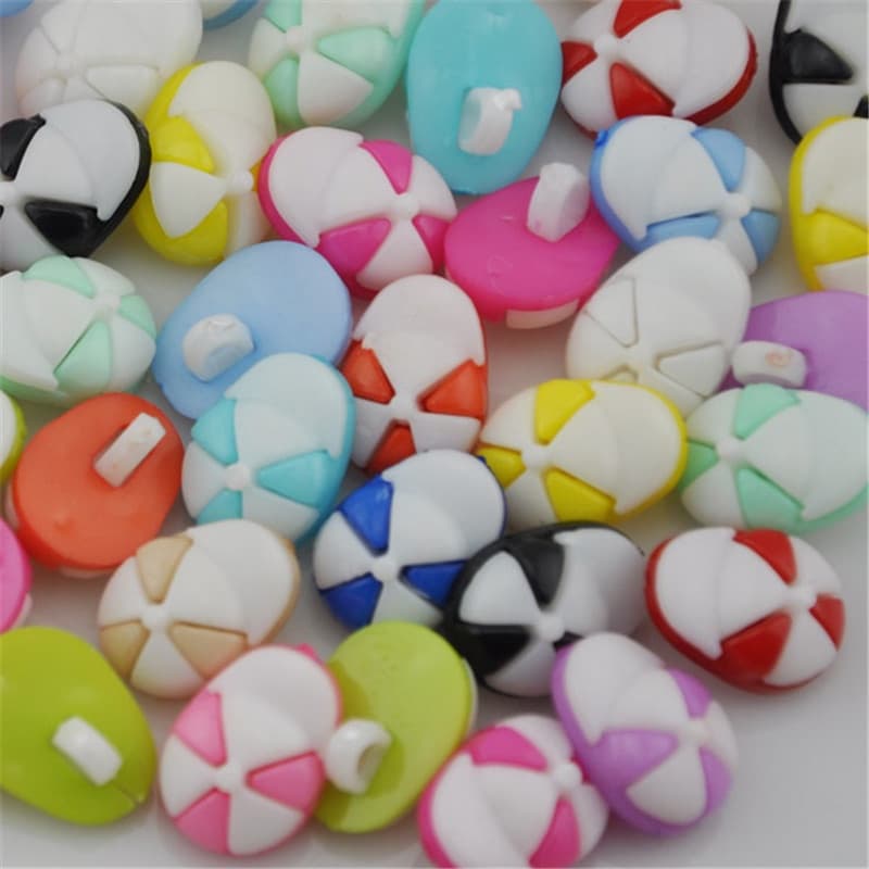 100 Peças 14mm Chapéu Botão De Plástico/Casa Artesanal Lote Mix PM68