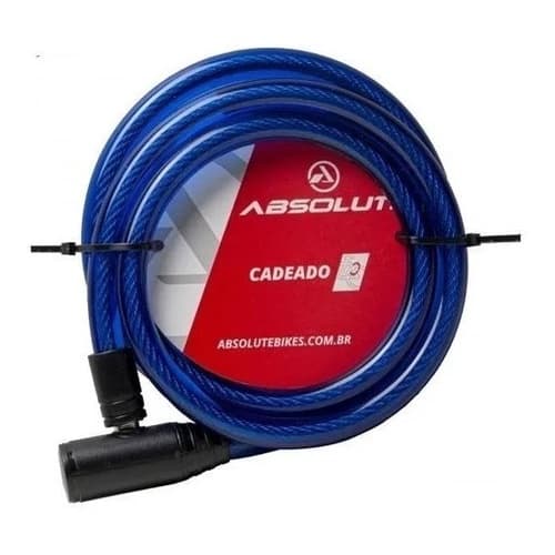 Cadeado Bike Moto Absolute 1mx6mm Espiral Com Chave