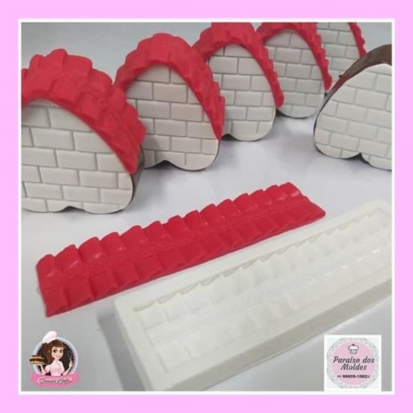Molde De Silicone Telhado Molde Para Confeitaria Molde Para Biscuit 279